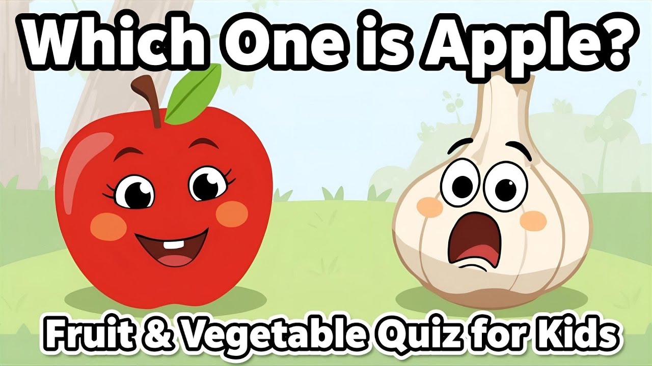 Fruit and Vegetable Quiz for Kids | 🍎 Which One is Apple? | March March Kids