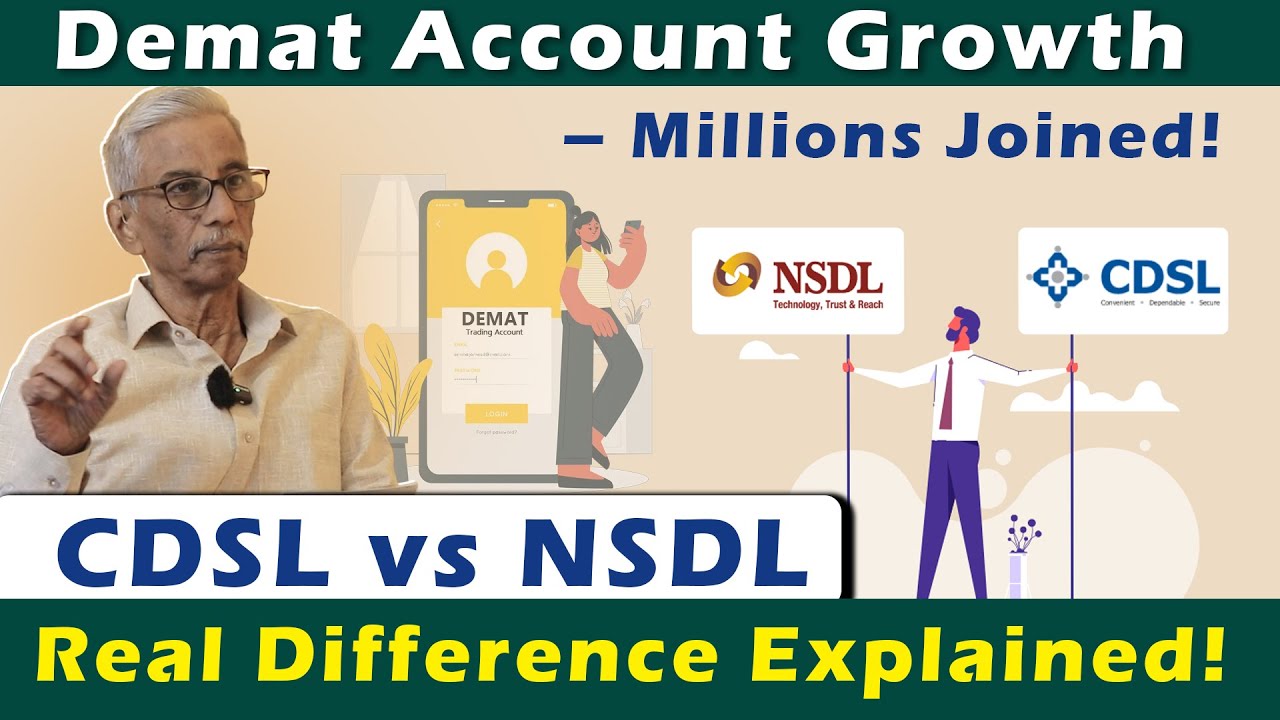 Demat Account Growth – Millions Joined! | CDSL vs NSDL – Real Difference Explained!