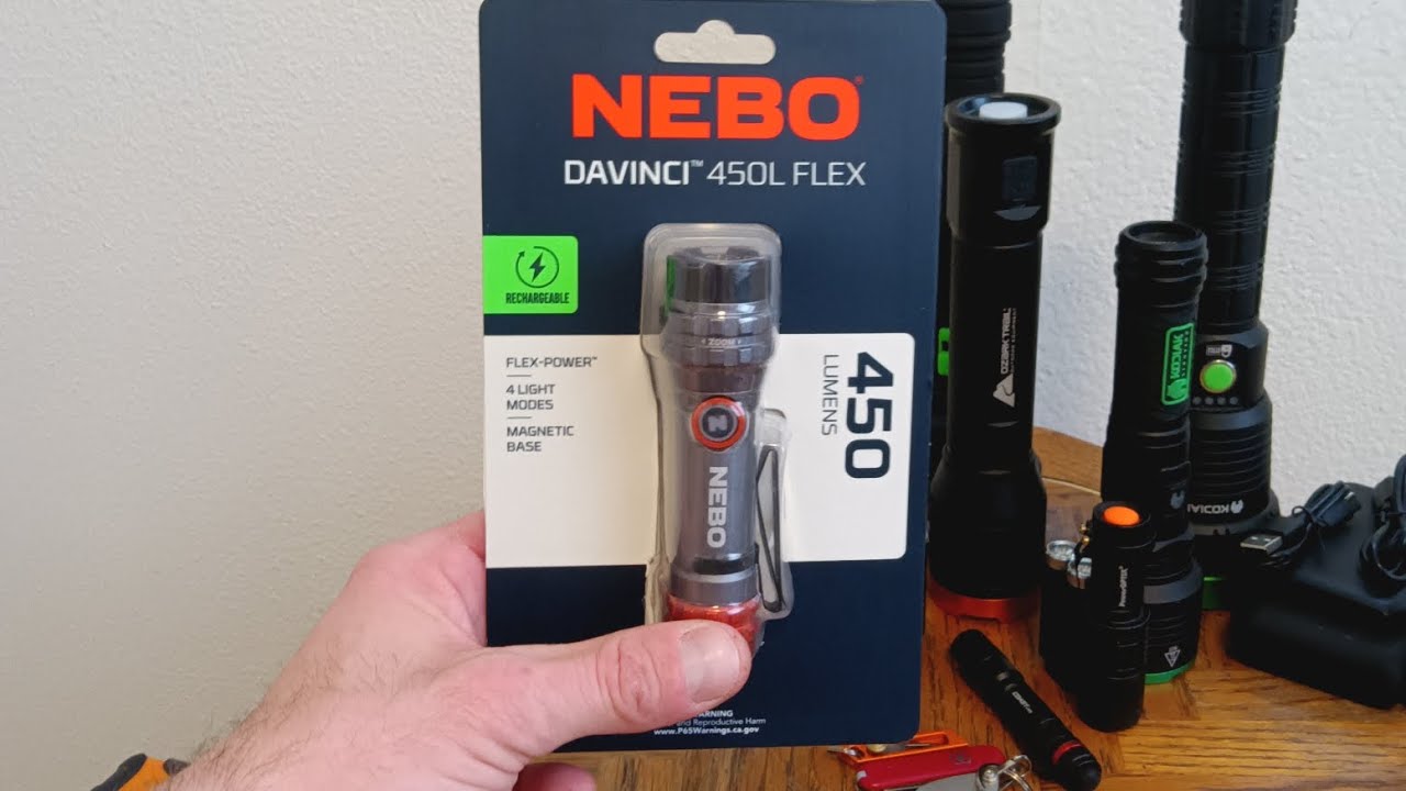 Hybrid Power Flashlight! NEBO DAVINCI 450L FLEX