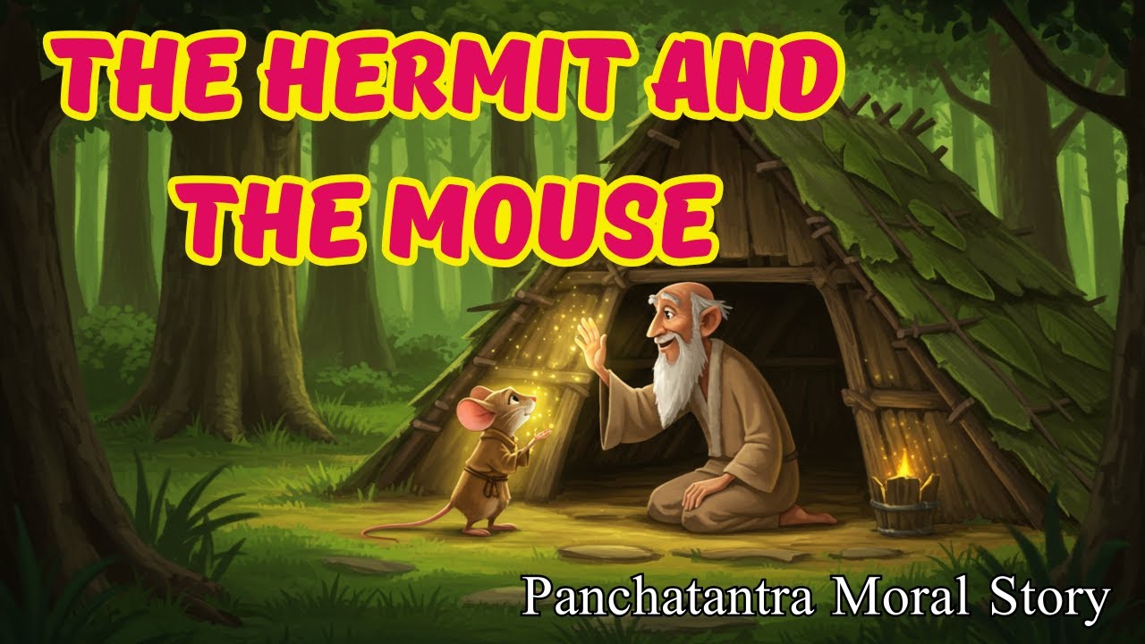 The Hermit And The Mouse Moral Story | Panchatantra Story in English | Cartoon Moral Story #cartoon