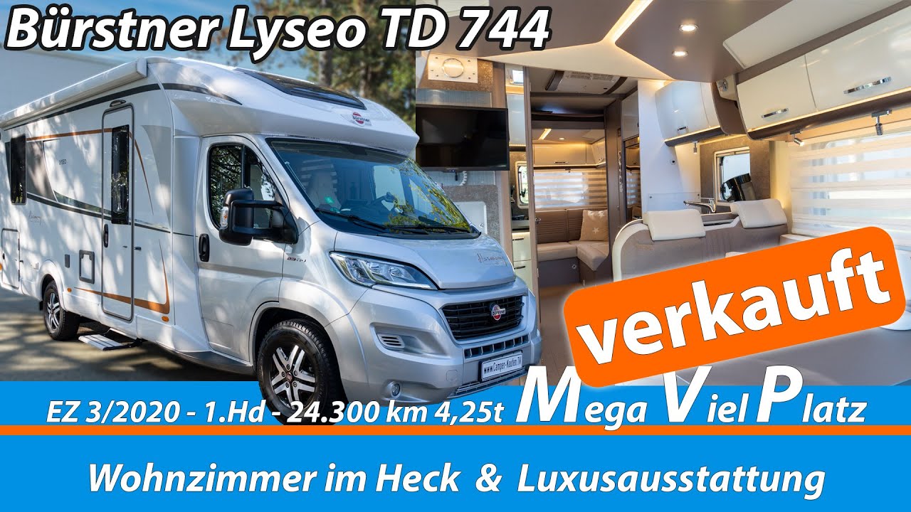 Wohnmobil mit viel Platz und außergewöhnlichem Grundriss - Bürstner Lyseo TD 744 - Luxus Ausstattung