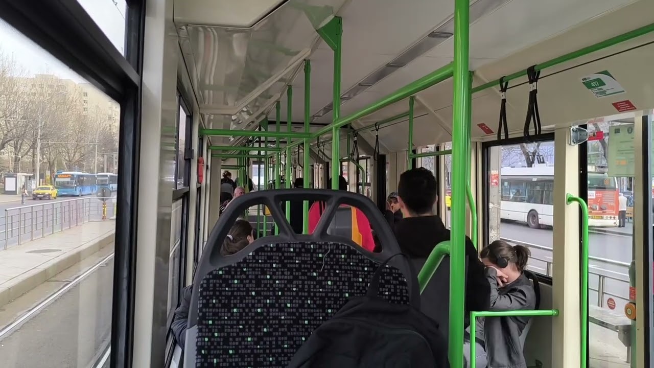 Tramvaiul Bucur LF-CA 417 în prima zi de circulație în linia 21