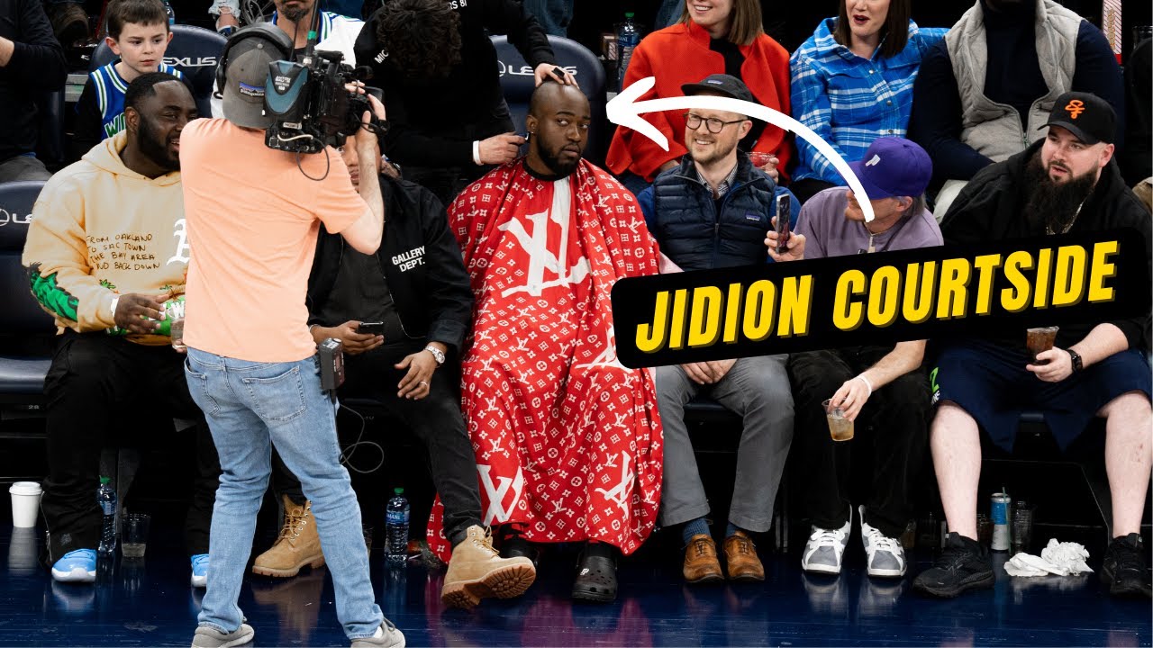 JiDion gets a Haircut Courtside at the Timberwolves Game 😂‼️