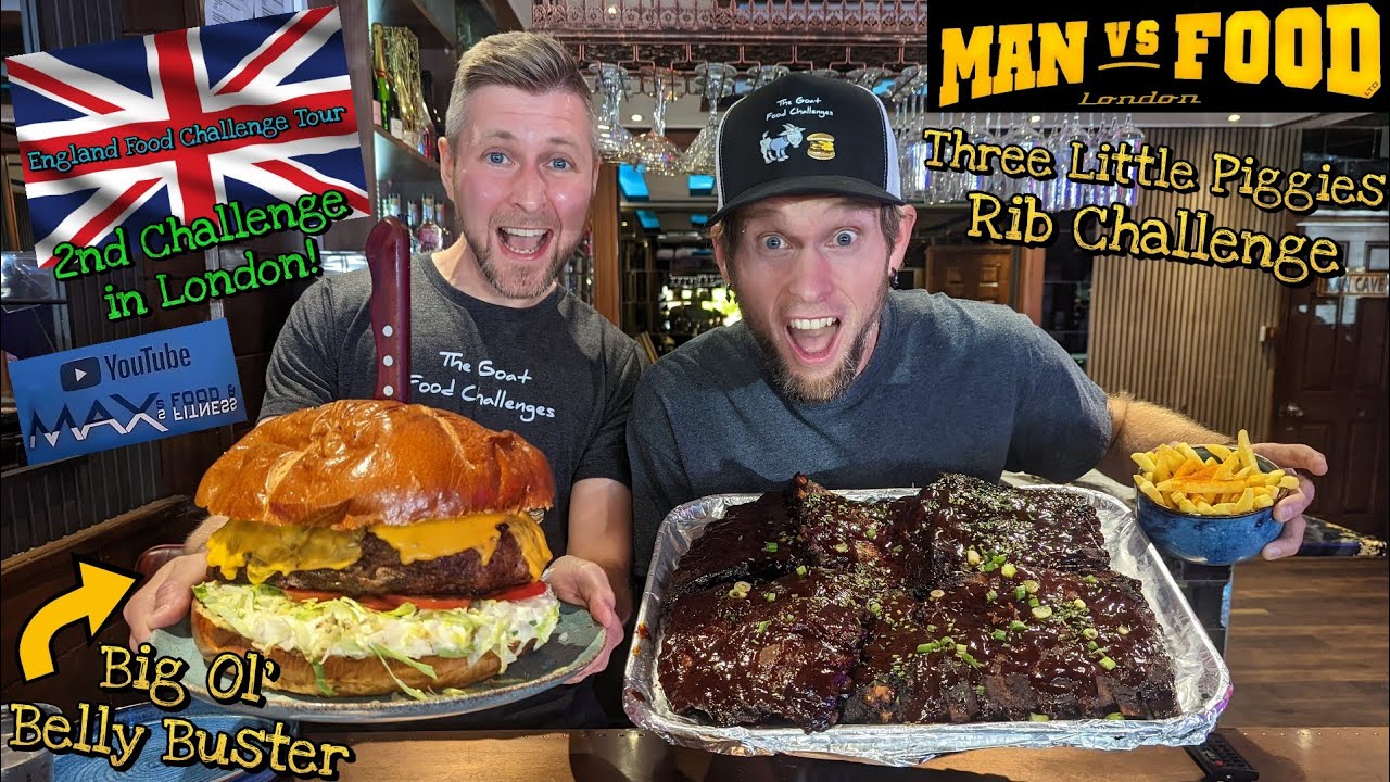Episode 199: Man vs Food Three Little Piggies Rib Challenge | UK Mini Series
