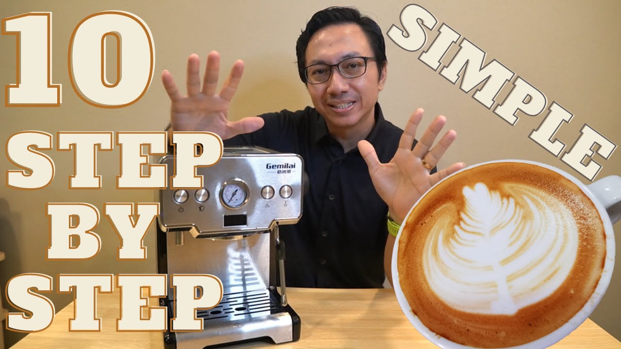 10 simple step-by-step how to make Latte | Gemilai 3605