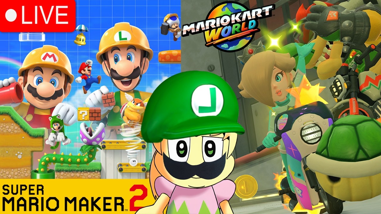 Super Mario Maker 2 + Mario Kart World #retro #mario #nintendo