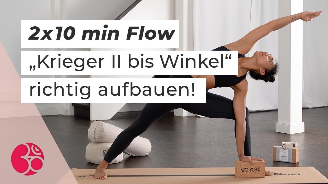 Yoga Flow Übung - Krieger II bis seitlicher Winkel | Asanas richtig lernen mit Sara Lyn | VIO YOGA®