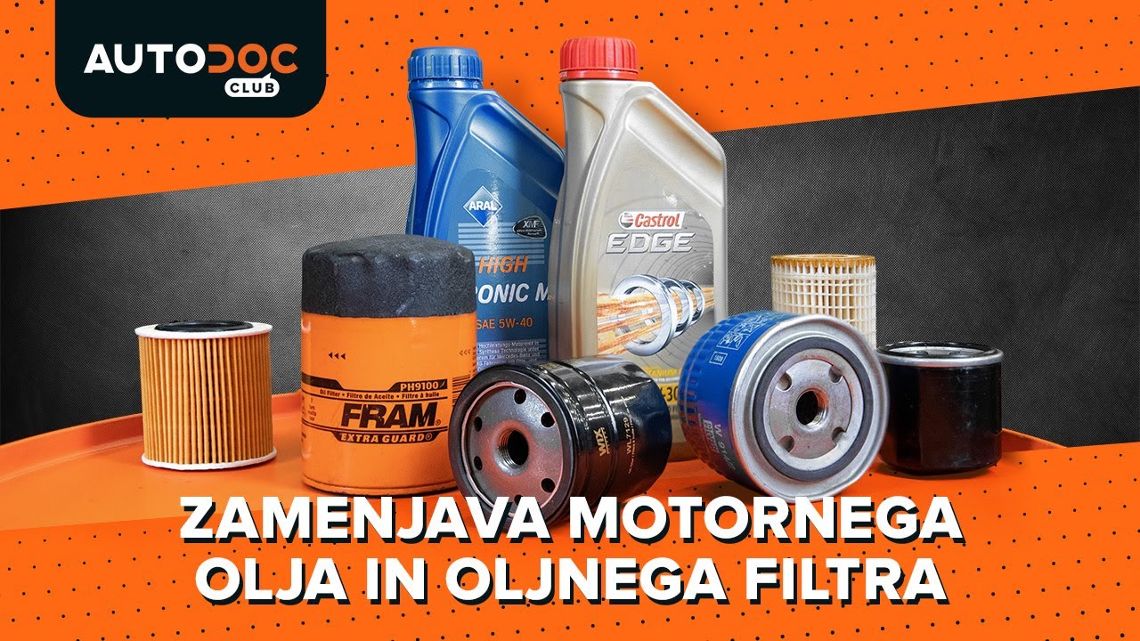 Kako zamenjati motorno olje in oljni filter [VODIČ AUTODOC]