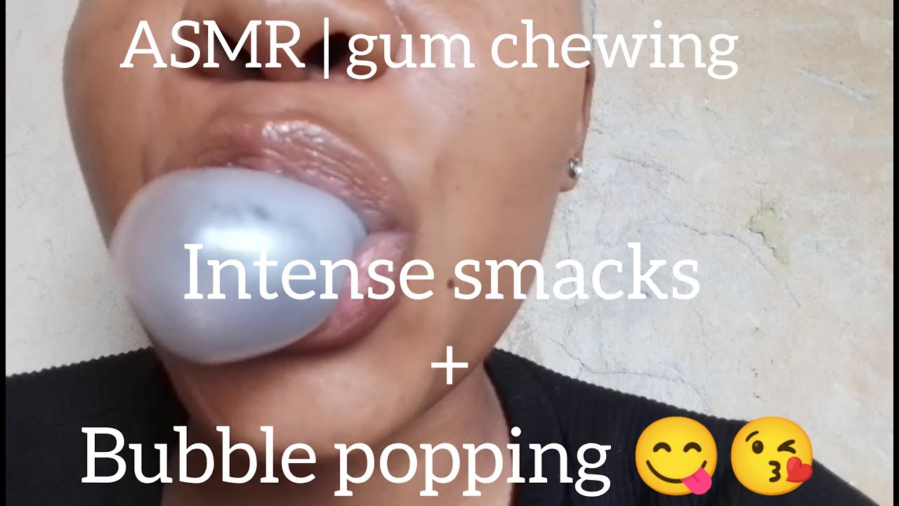 ASMR | Gum chewing intense smacks + bubble popping 😘😋