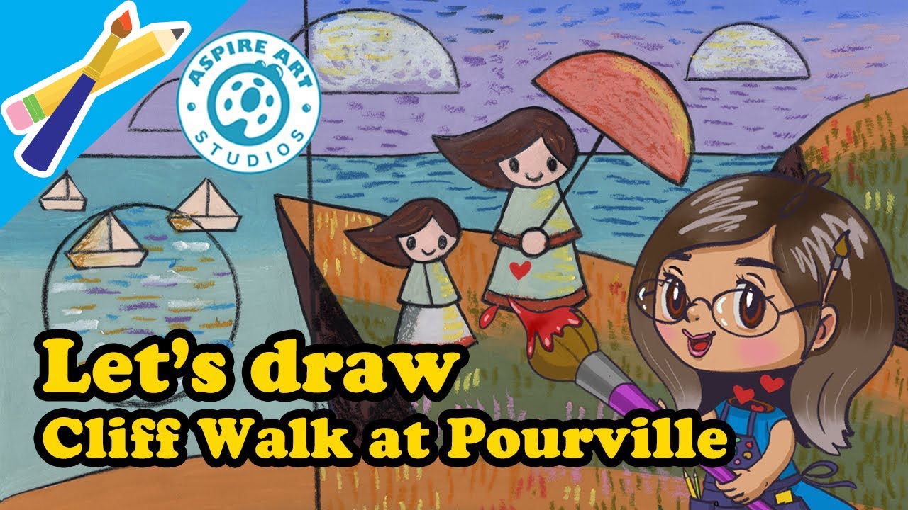 Claude Monet - Cliff Walk at Pourville! Step by Step Art Class