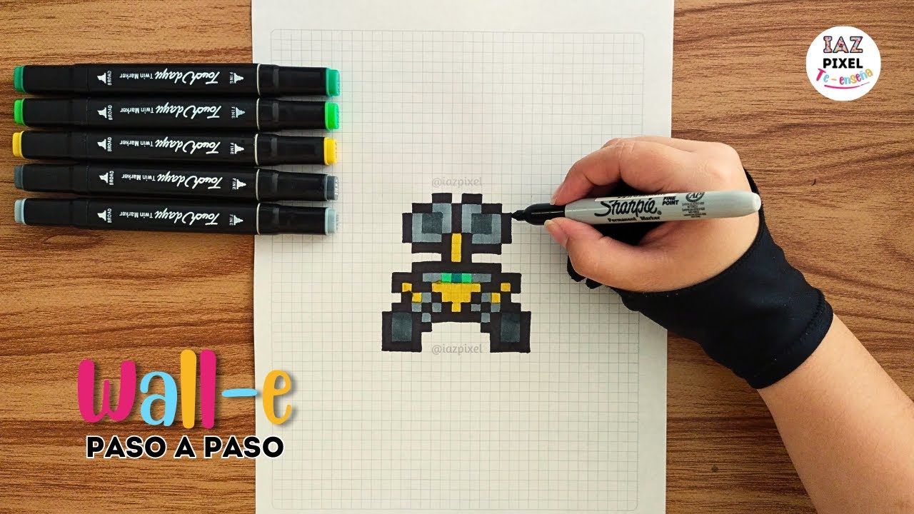 Como pintar a WALL-E en PIXEL ART – Tutorial paso a paso #pixelart #Wall-e