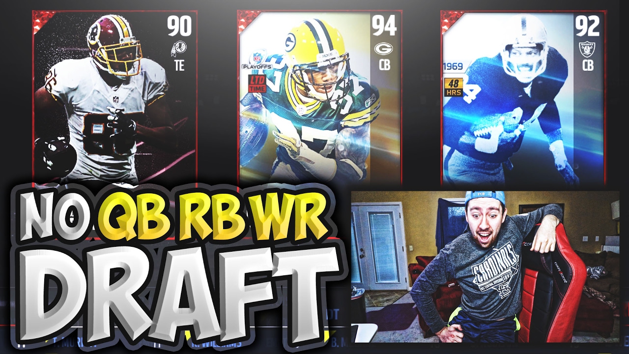 NO QB, RB, OR WR DRAFT! MADDEN 17 DRAFT CHAMPIONS CHALLENGE