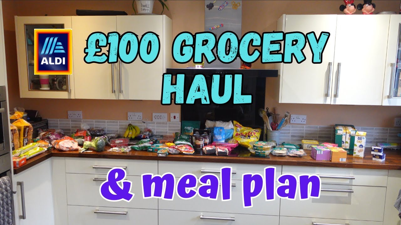 GROCERY HAUL & MEAL PLAN FOR A FAMILY OF FOUR | UK Vegan Family | January 2024 | Aldi food shop