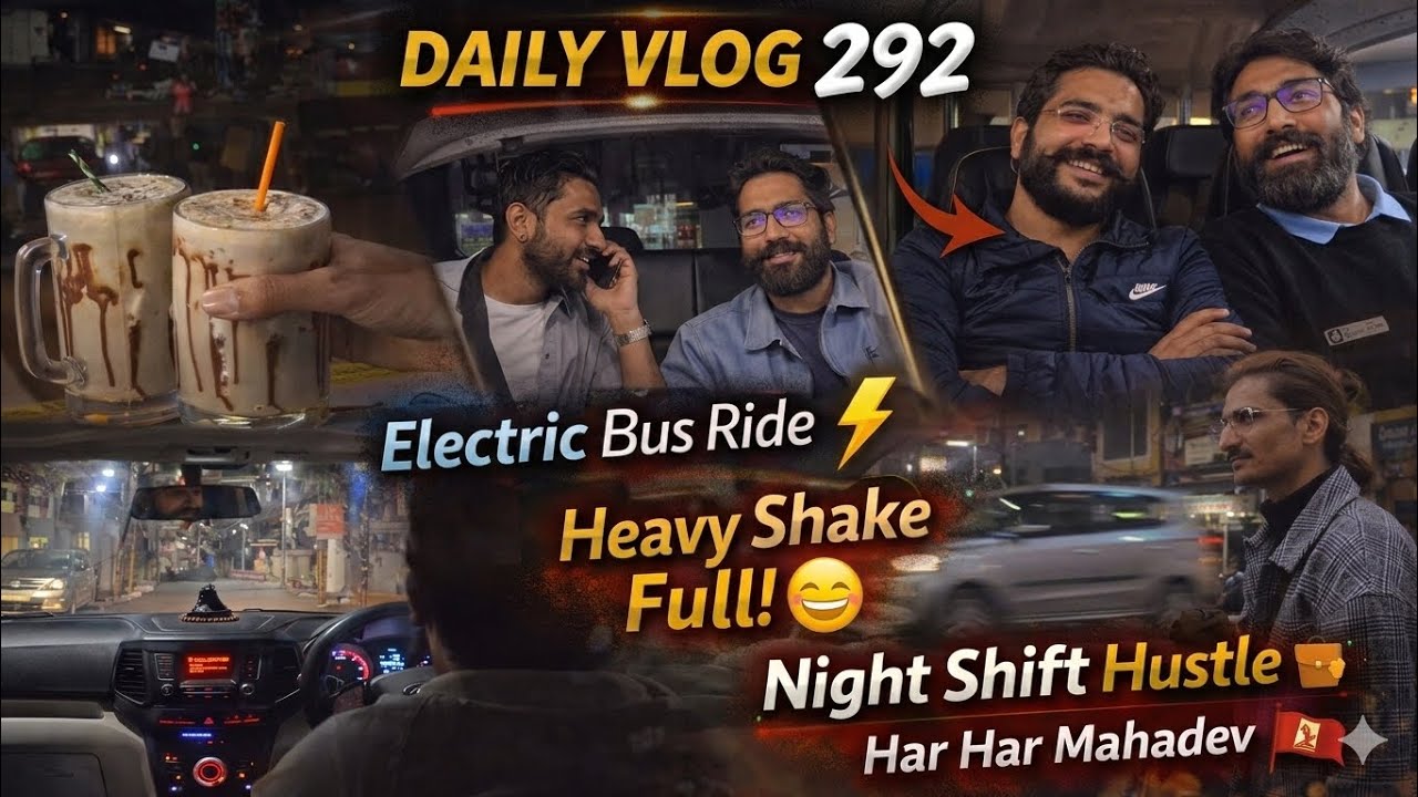 Electric Bus Ride Jammu ⚡ Full Travel Vlog | Shake, Shift & Night Return in xuv300 | Daily Vlog 292
