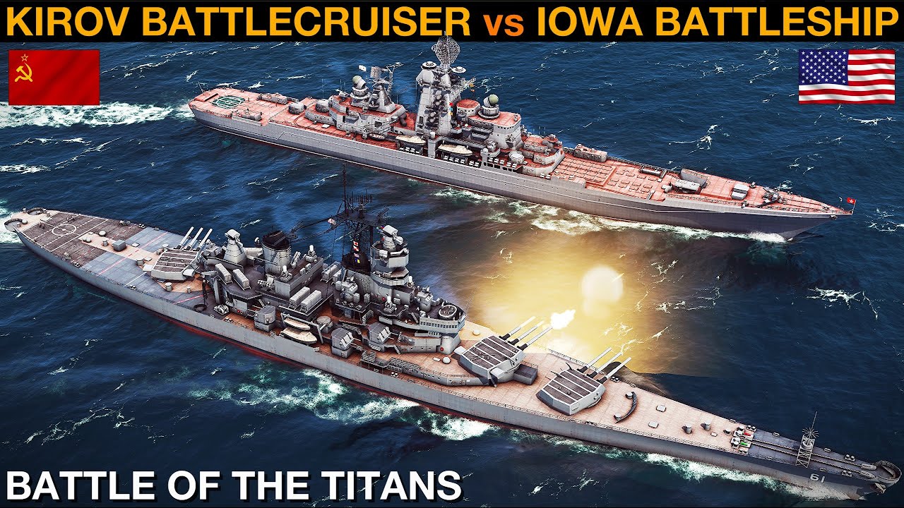 Sea Power | Four Kirov Battlecruisers vs Four Iowa Battleships (Naval Battle 141)
