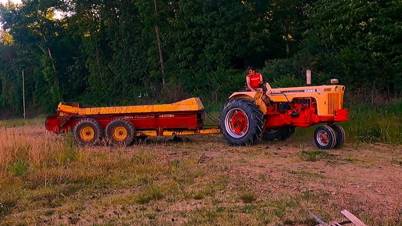 Case 730 Spreading Manure