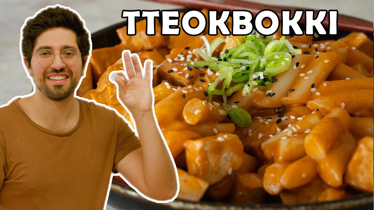 Tteokbokki Reiskuchen einfach, vegan und glutenfrei