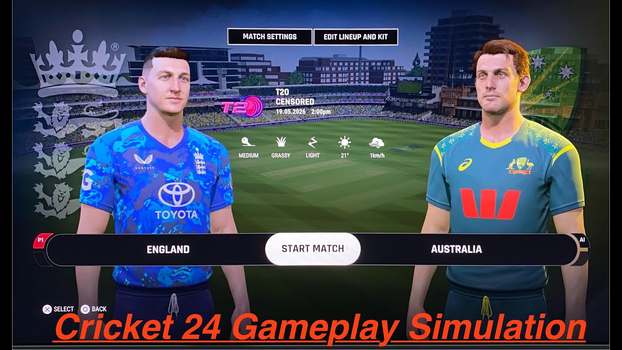 ENG VS AUS  T20  – Cricket 24 Gameplay Simulation #shortsfeed #shortslive
