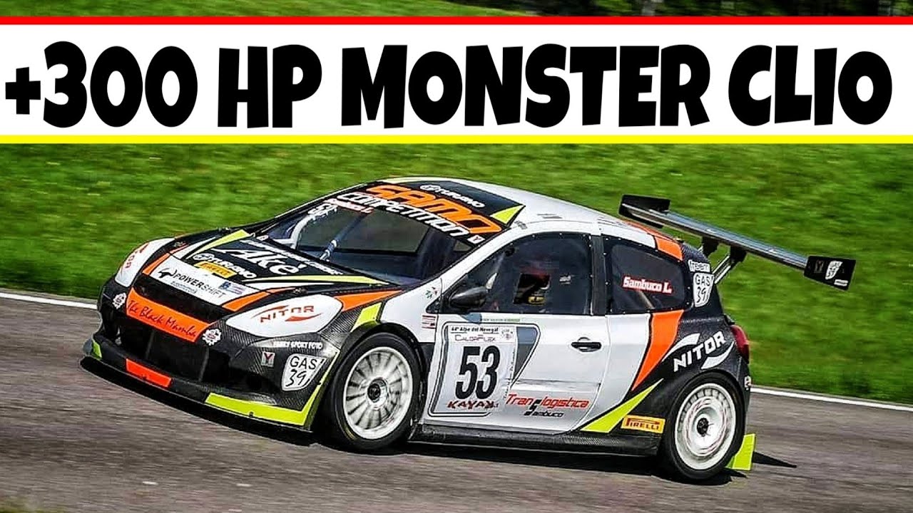 MONSTER CLIO +300 HP ON HILLCLIMB RACE