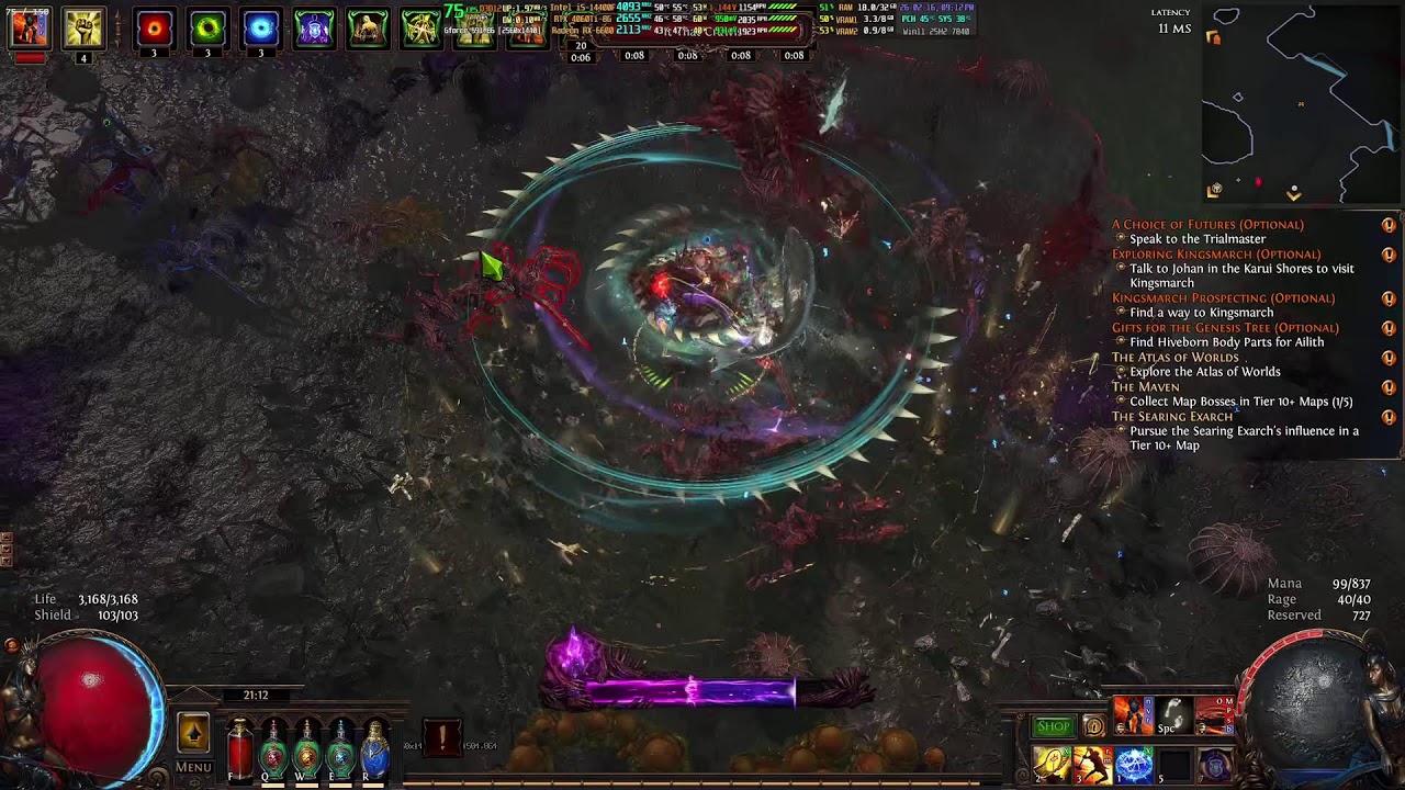 [POE]  (Dual LSFG) Phrecia2.0 Starter Cyclone Test 260216a