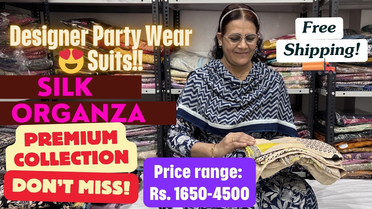 Exclusive Premium Silk & Organza Suits | Handwork • Rich Fabrics • Elegant Finish | 📞 92170 70890