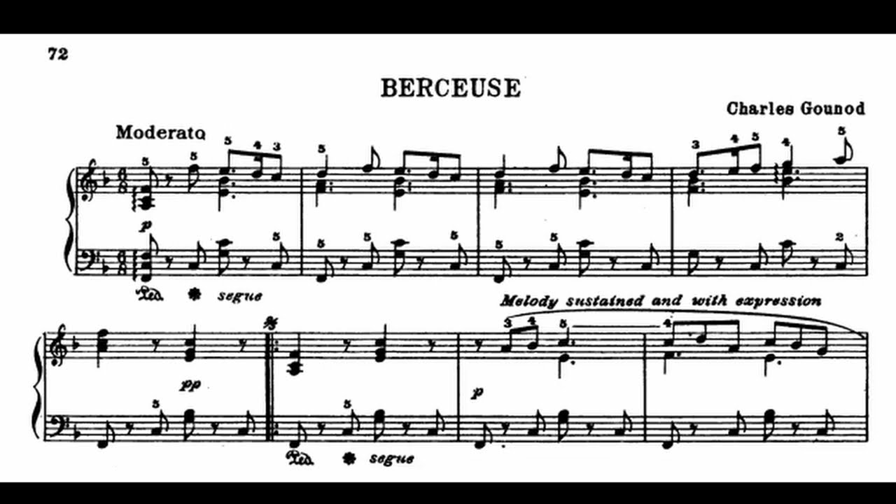 Sérénade (Berceuse) - Charles Gounod, Piano Solo