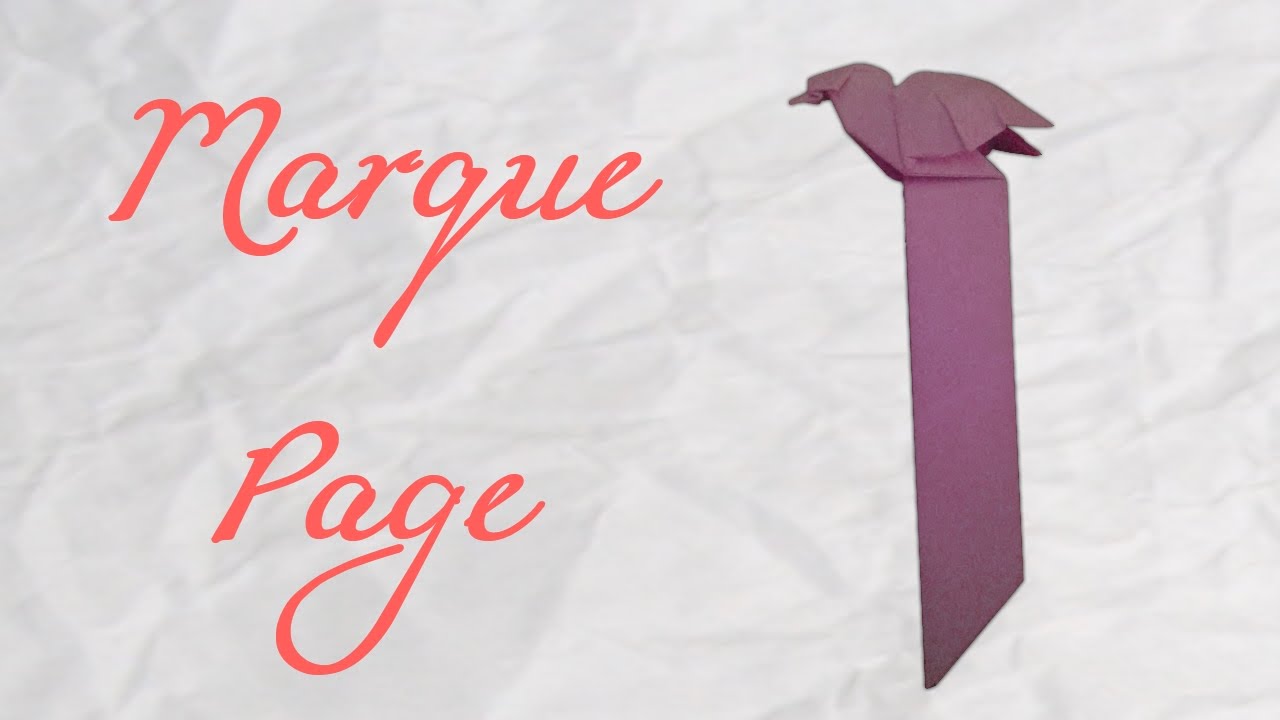 Origami ! Marque page oiseau [ HD ]