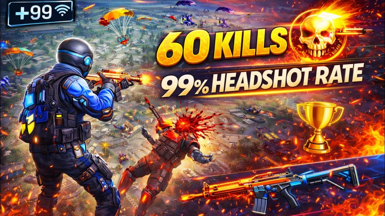 NO BOOYAH | 99% Headshots Rate ⚡️| Solo Vs Squad Full Gameplay | Intel I9 📱Free Fire 
