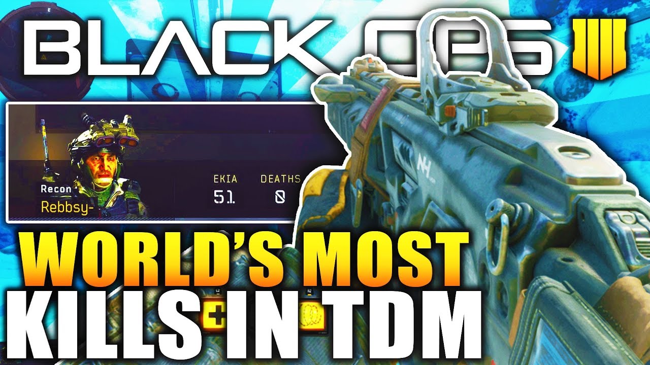 BO4: WORLD'S MOST KILLS in TDM! (BO4 World Record) - Black Ops 4 MOST Kills TDM FLAWLESS! (CoD: BO4)