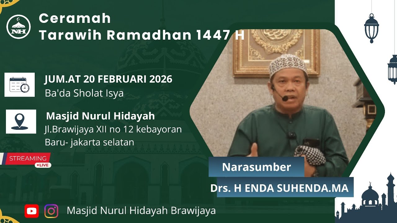 Ceramah Tarawih Ramadhan 1447H II  H UST ENDA SUHENDA 