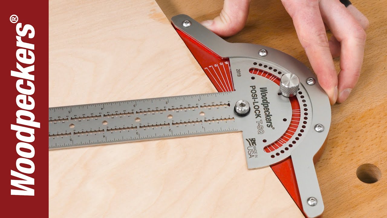 The Ultimate Layout Tool For Angled Panel Projects | Posi-Lock T-Square | Woodpeckers Tools