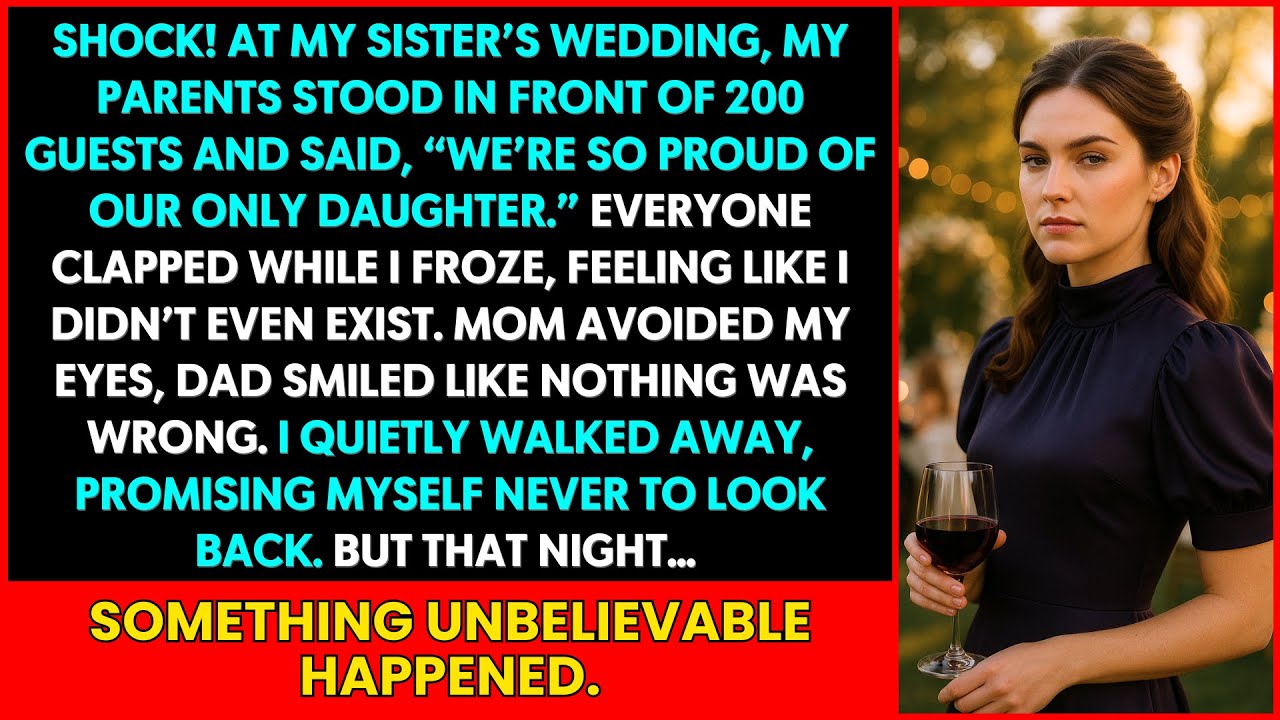 SHOCK! At My Sister’s Wedding My Parents Declared Before 200 Guests They Had Only One Daughter...