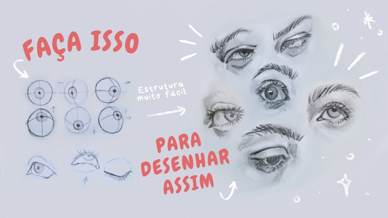 COMO DESENHAR OLHOS (Realista) PASSO A PASSO👁️✏️
