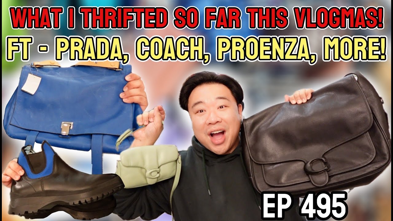 What I Thrifted so Far this Vlogmas! Ft   Prada, Coach, Proenza & More! Ep 495