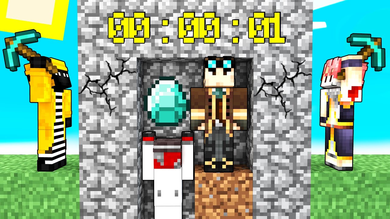SPEEDRUN AI DIAMANTI CONTRO 4 CACCIATORI SU MINECRAFT!!