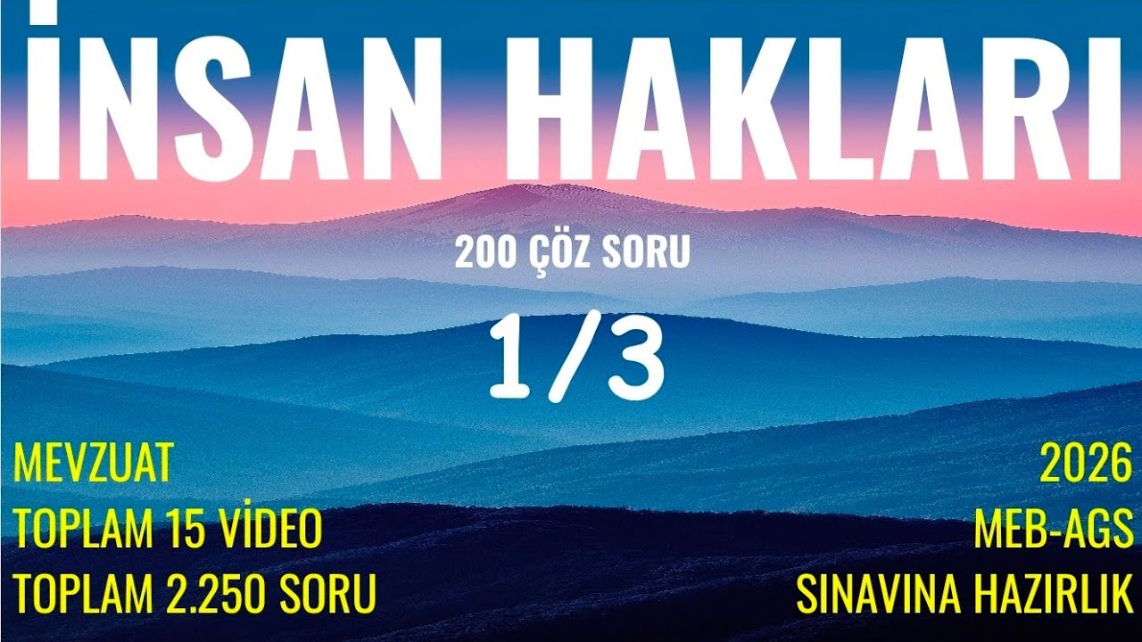 Günümüzde Oruç | 1/3 İnsan Hakları | Meb-Ags 2026 Çözümlü Sorular