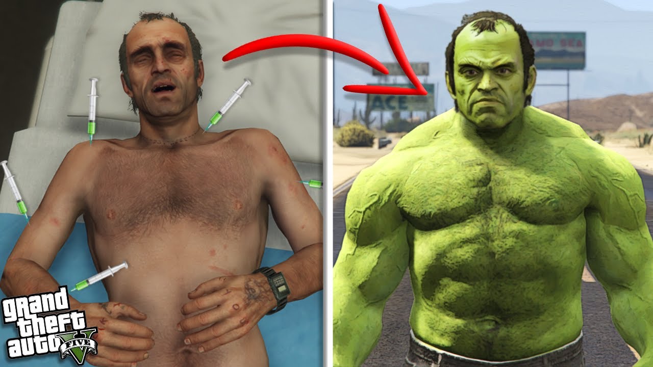 ТРЕВОР становится ХАЛКОМ (GTA 5 Моды)