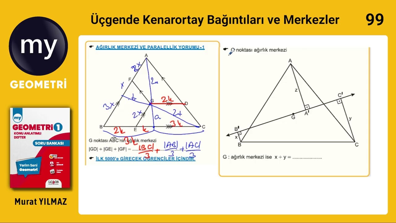Üçgende Kenarortay Bağıntıları ve Merkezler Konu Anlatım