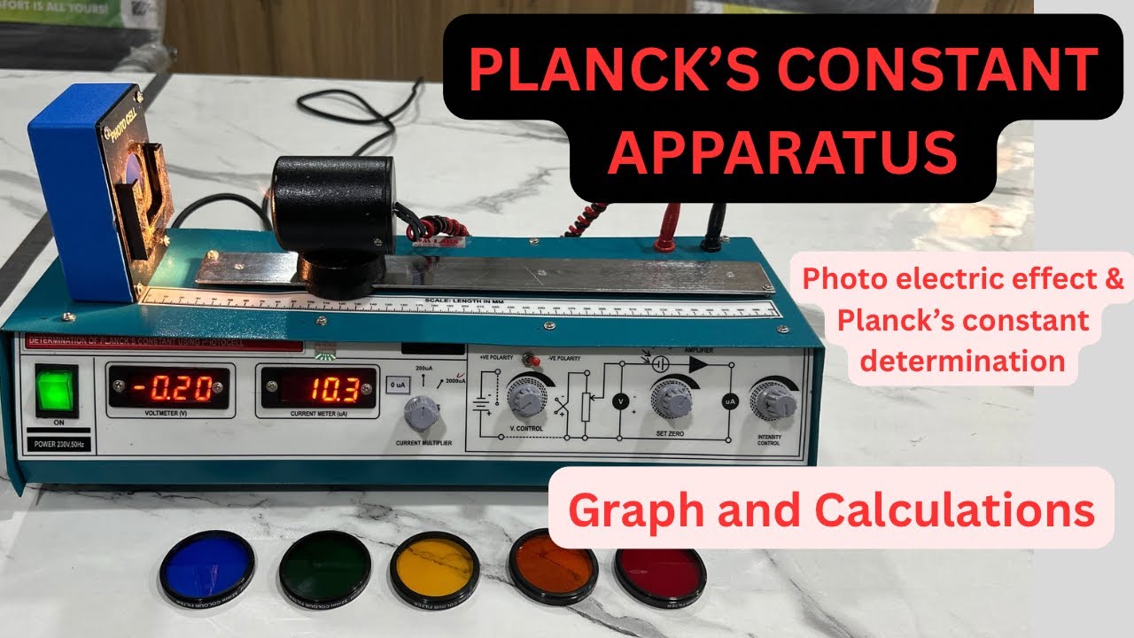 Planck&rsquo;s  Constant App, how to determine planck's constant & work function of metal using graph #yt