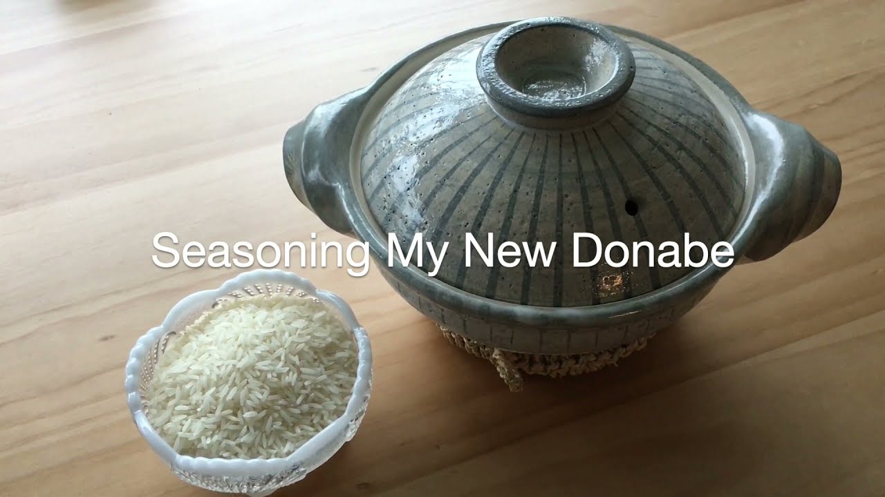 seasoning my new donabe for the first time