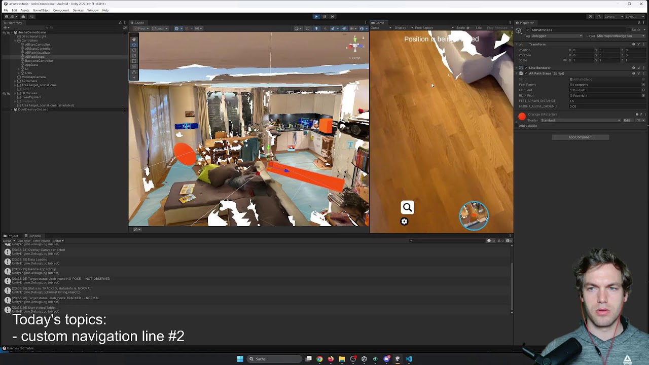 DevStream #19 - AR Indoor Navigation - custom navigation path #2