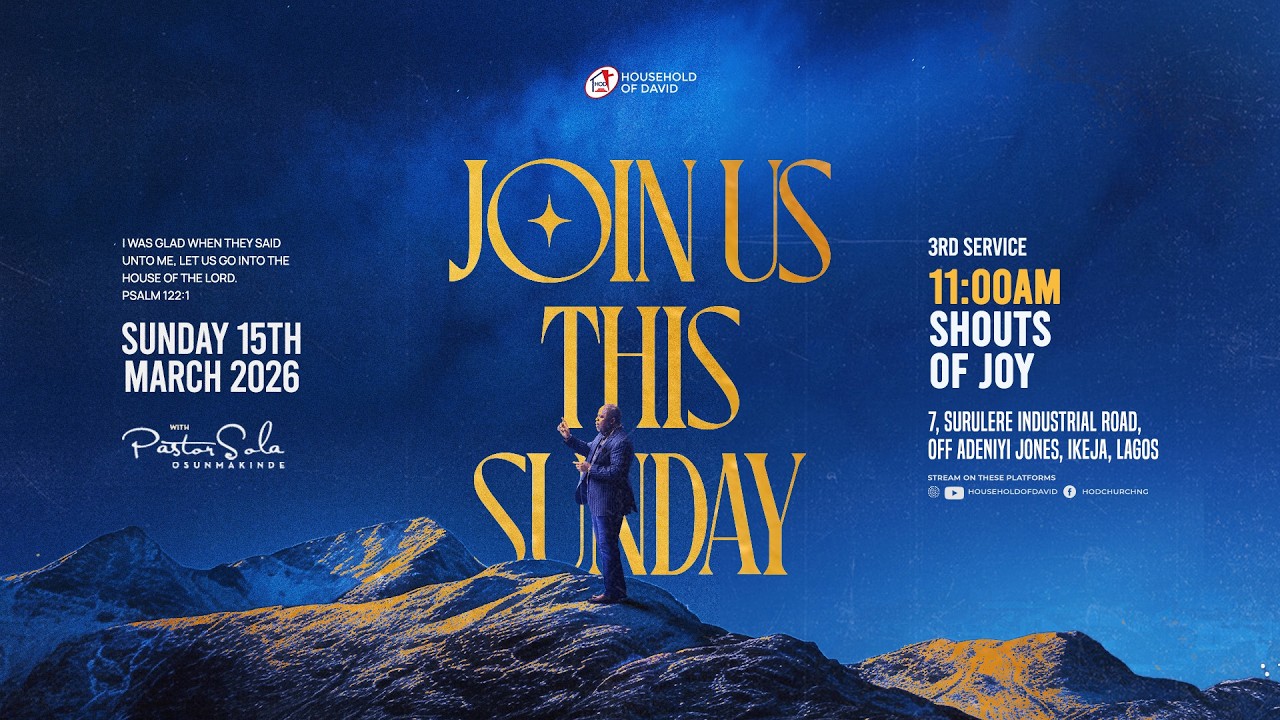 Shouts of Joy | Pst. Sola Osunmakinde | 3rd Service | 15th Mar. 2026