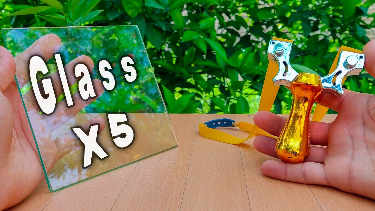 Experiment slingshot vs glass