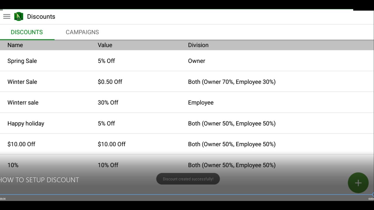 Nail Salon POS HOW TO SETUP DISCOUNTS