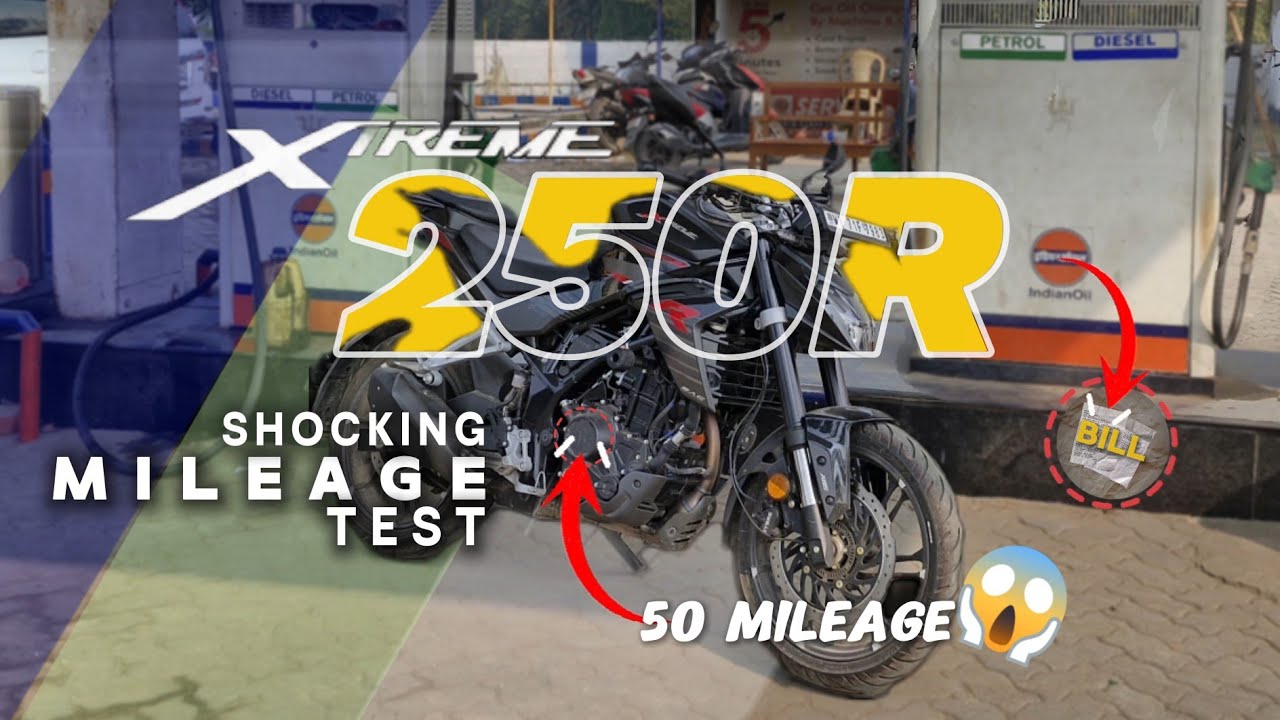 HERO XTREME 250R SHOCKING MILEAGE TEST REVIEW || MILEAGE TEST HERO XTREME 250R || 50 MILEAGE 