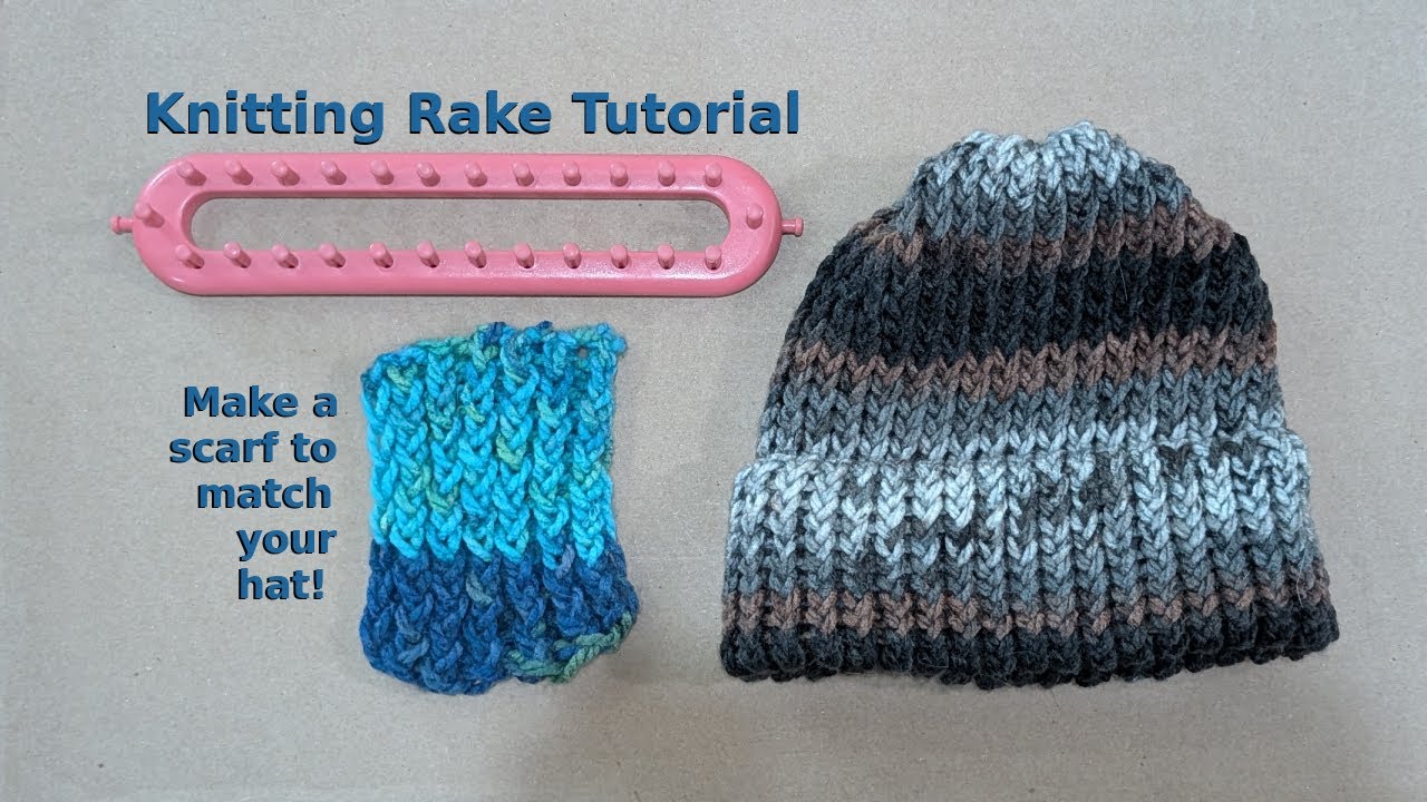 Easy Loom Knit Scarf | Knitting Rake, Double Knitting