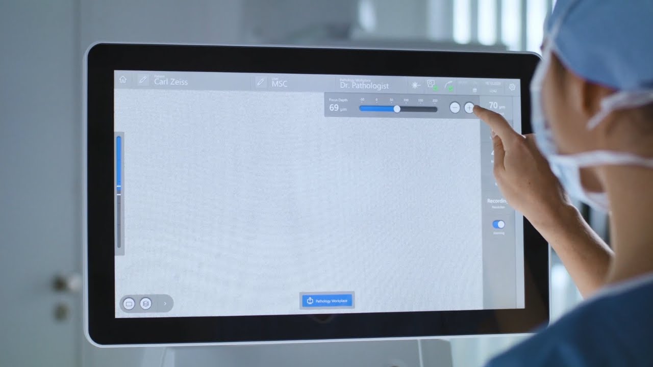 How to find the focus point of ZEISS Sterile Sheath - ZEISS CONVIVO In Vivo Pathology Suite