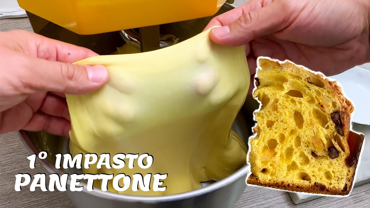 Come fare il panettone a casa - 1° impasto con impastatrice a spirale