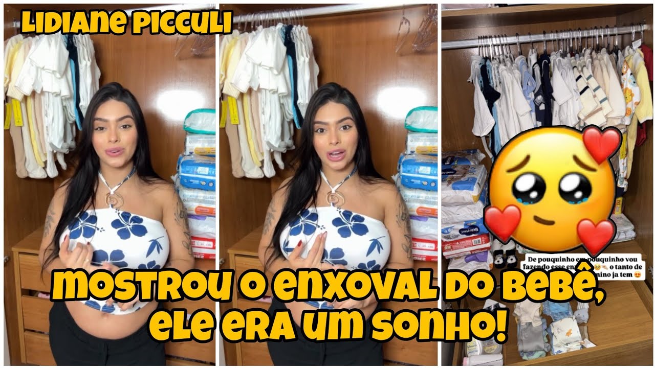 Lidiane Picculi, mostrou o enxoval do bebê e falou que já orava por ele a muito tempo 