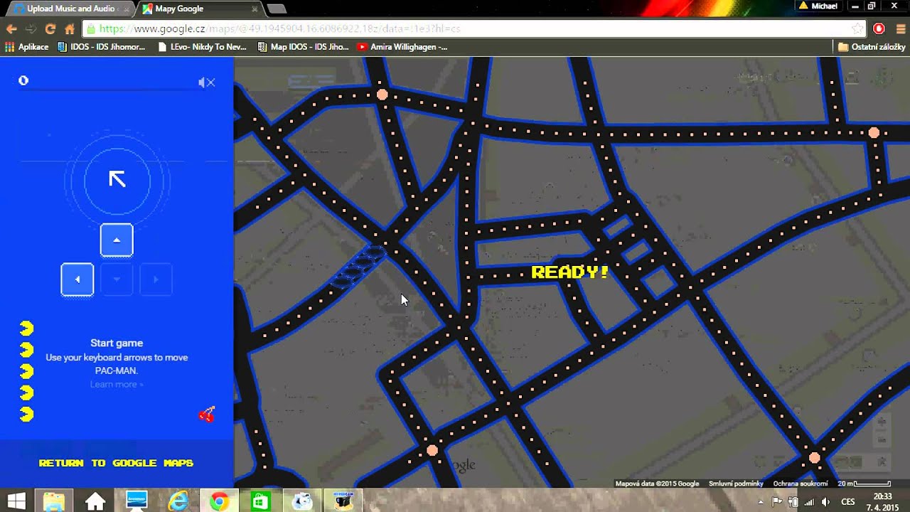 Mapy Google vs. Pacman/Let's play Pacman on Google maps